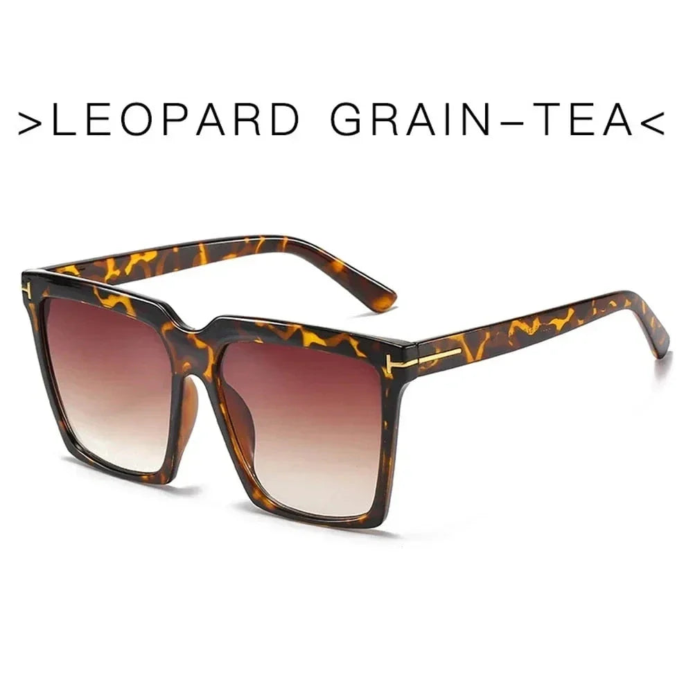 Stylish oversized square sunglasses for women with UV400 protection and gradient lenses