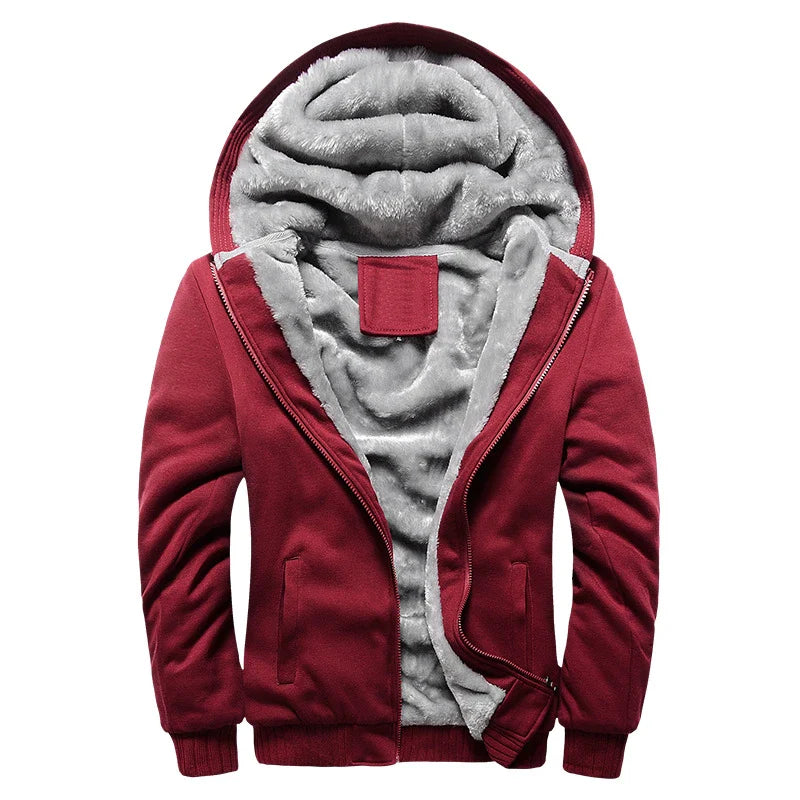Premium padded velvet coat with thick insulating lining, available in various colours for stylish and sporty men in the UK