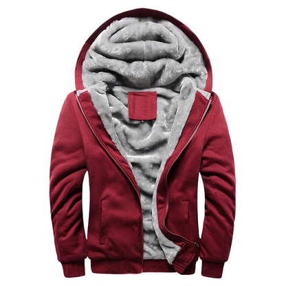 Premium padded velvet coat with thick insulating lining, available in various colours for stylish and sporty men in the UK