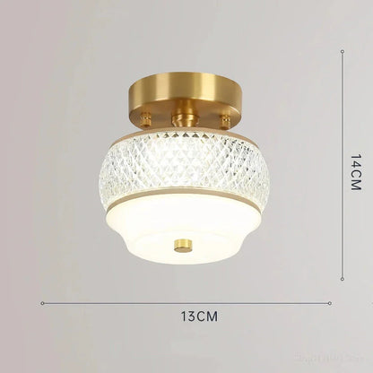 Elegant copper LED ceiling light with customisable light settings for living room, porch, and balcony