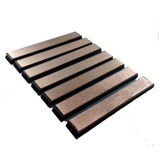 Premium diamond whetstone knife sharpener with assorted grit sizes for restoring razor-sharp edges on kitchen knives