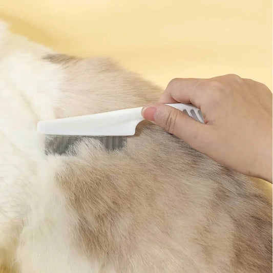 Flea Comb for Cats and Dogs - Grooming Tool for Pest Removal and Massage