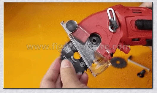A powerful multi-function circular saw with a 400-watt motor and 3,700 RPM, cutting through various materials with precision