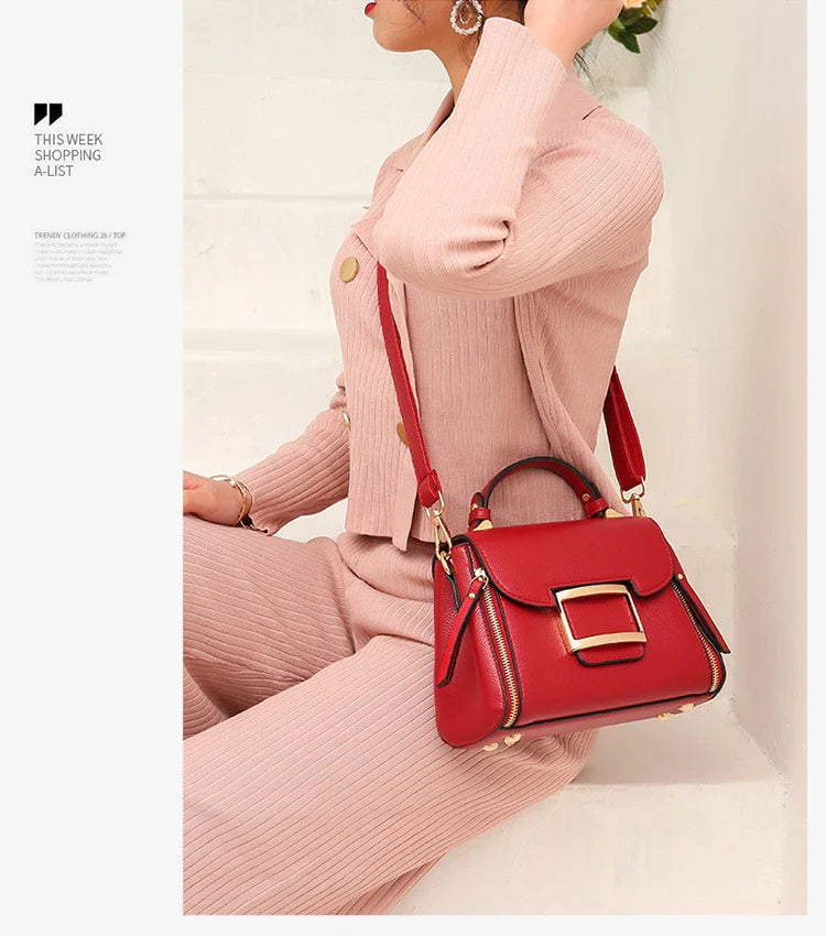 Premium oil-waxed leather shoulder bag in various colours, featuring a spacious interior and adjustable strap for versatile, stylish commuting.