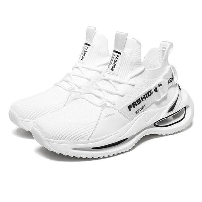 A pair of modern, lightweight Korean men's sports shoes in a variety of colours