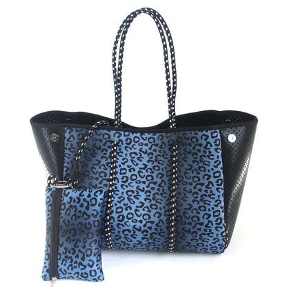 A neoprene beach bag in a stylish design, perfect for British summer adventures at the coast