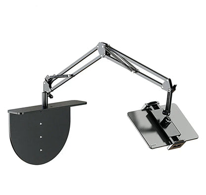 Adjustable 2-in-1 Retractable Phone and Tablet Mount with 360-Degree Rotation and Damage-Free Design