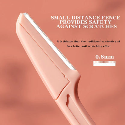 Premium 3-Piece Eyebrow Trimmer Razor Set with Stainless Steel Blades and Ergonomic Handles