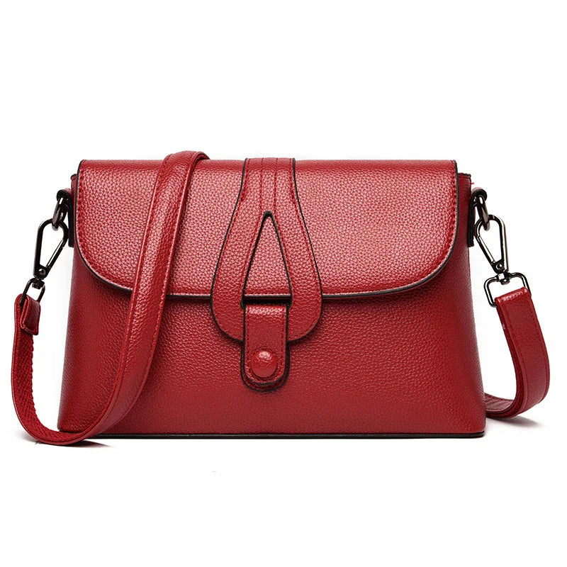 Premium genuine leather diagonal shoulder bag in a range of stylish colours, featuring a roomy interior, adjustable strap, and sophisticated design