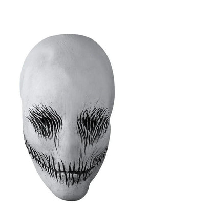 A high-quality latex ghost mask with a chilling and realistic appearance, perfect for Halloween and masquerade parties.