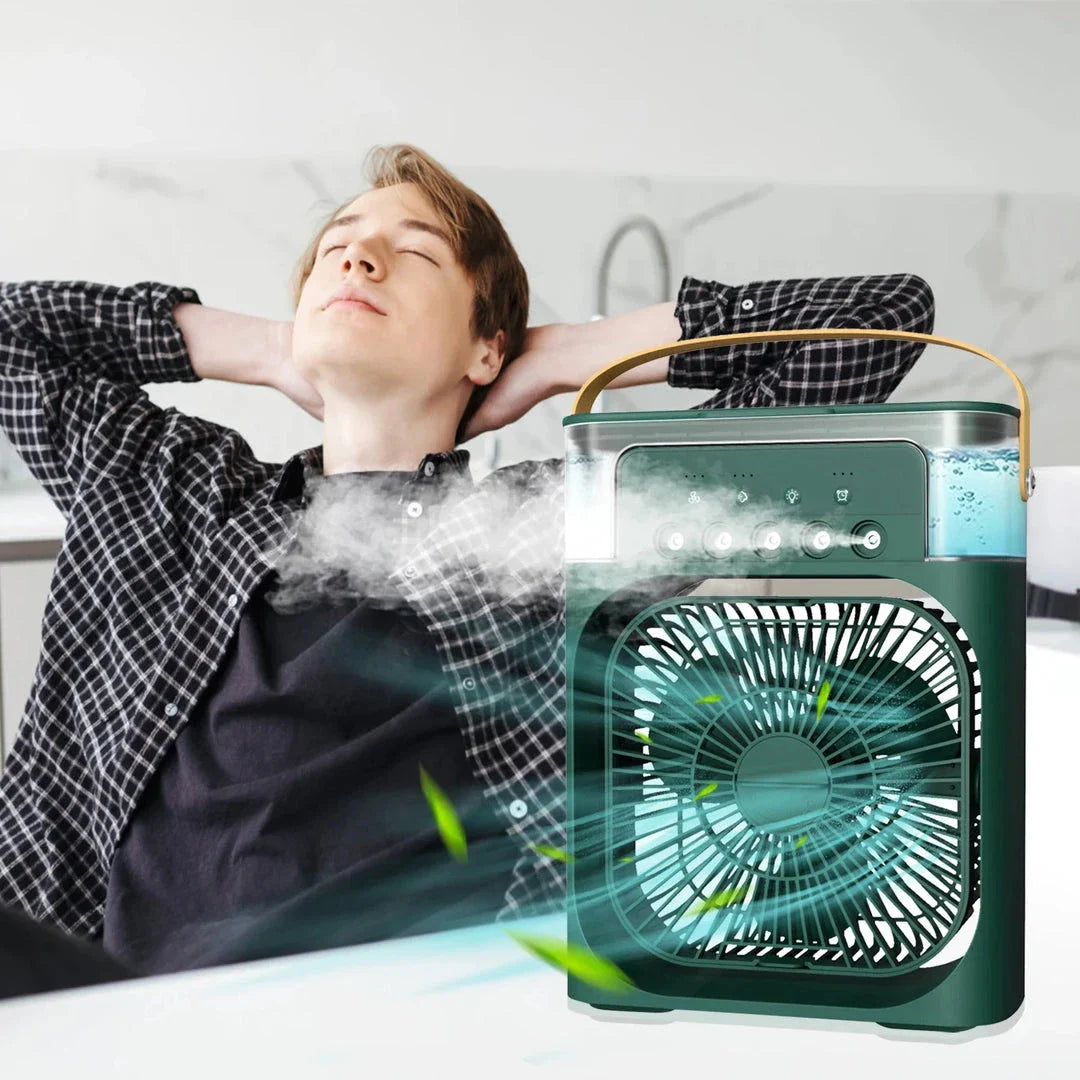 3-in-1 Portable Air Cooler with Fan, Air Conditioner, Humidifier, and LED Mood Lighting