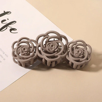 Elegant rose-shaped hair accessory made from premium acrylic and alloy materials for a sophisticated and fashionable look