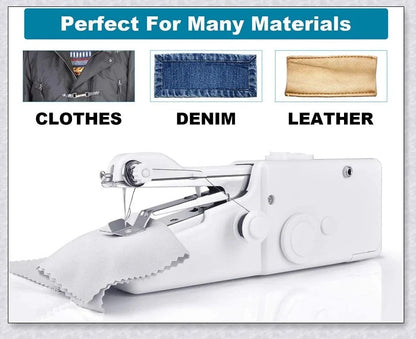 Compact, lightweight, and portable handheld sewing machine with various colour options