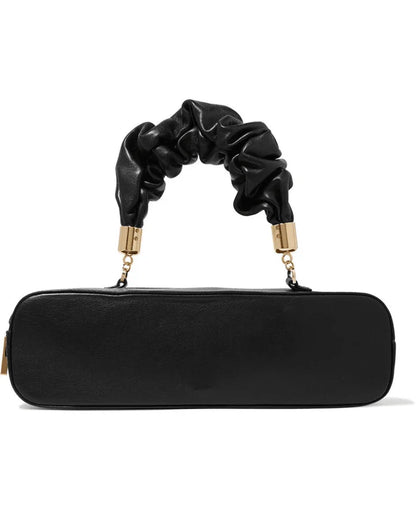 Sophisticated long shoulder diagonal bag with a sleek horizontal square design, made of durable synthetic leather and featuring a single shoulder strap for hands-free convenience.