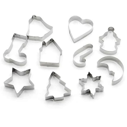 Premium Stainless Steel Christmas-Themed Cookie Cutters Set for baking festive treats