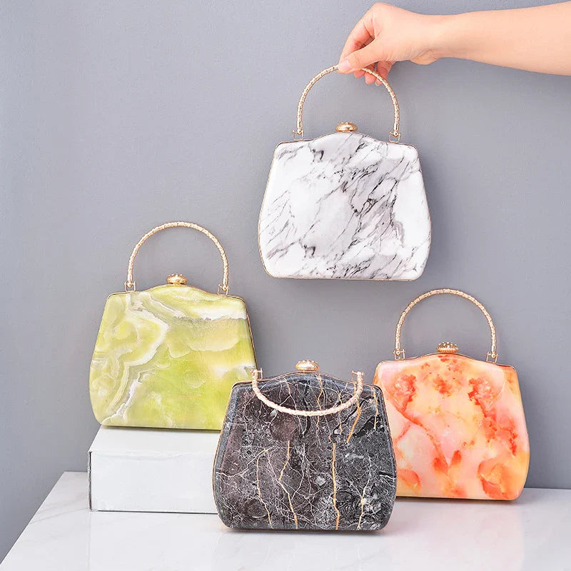 Premium marble-patterned crossbody bag for stylish ladies, featuring PU leather construction, roomy interior, and adjustable strap for hands-free carrying