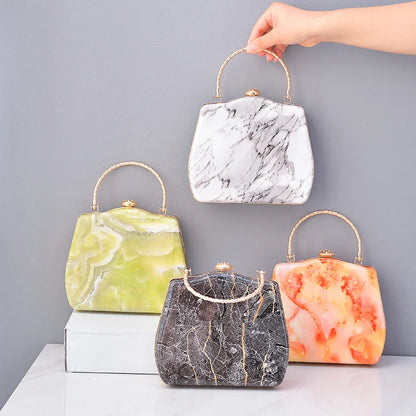 Premium marble-patterned crossbody bag for stylish ladies, featuring PU leather construction, roomy interior, and adjustable strap for hands-free carrying