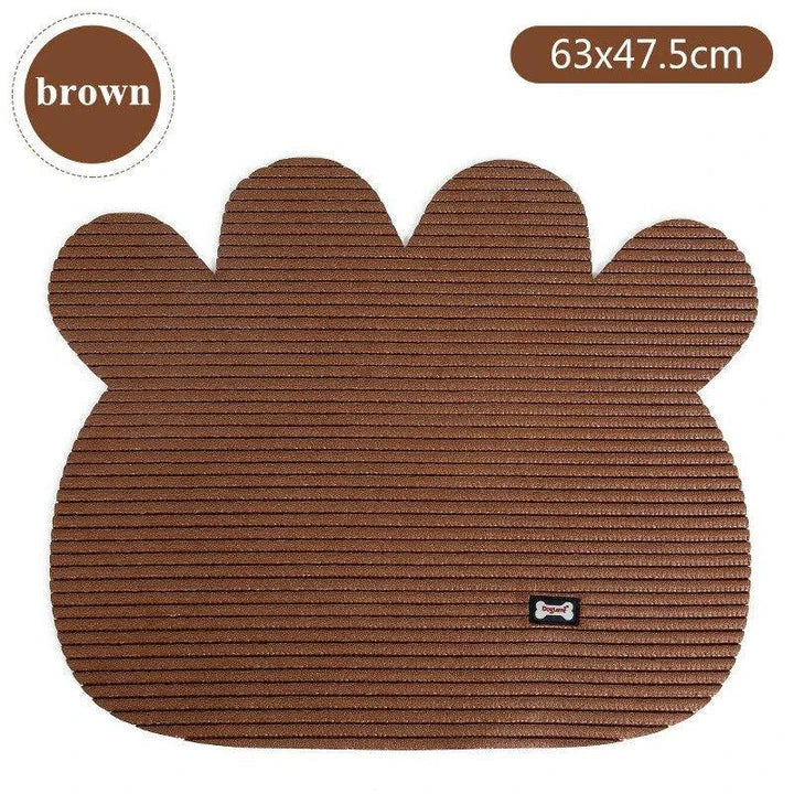 Premium Non-Slip Large Cat Litter Mat in brown and grey colours, designed to catch litter and keep floors clean