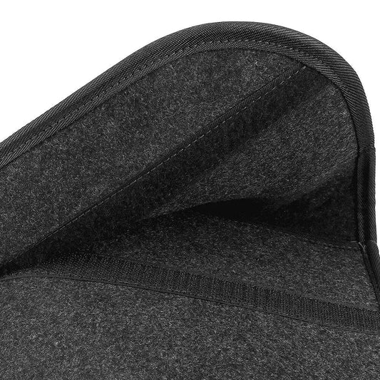 Premium foldable car boot organiser with anti-slip velcro base, providing ample storage and space-saving design