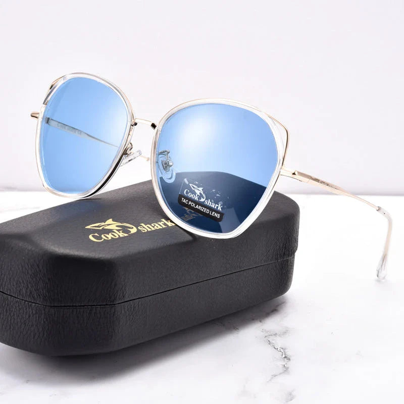 Stylish Polarized Butterfly Sunglasses for Women with Lightweight Alloy Frame and Resin Lenses