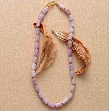 Elegant red natural stone necklace with minimalist design, crafted in the United Kingdom