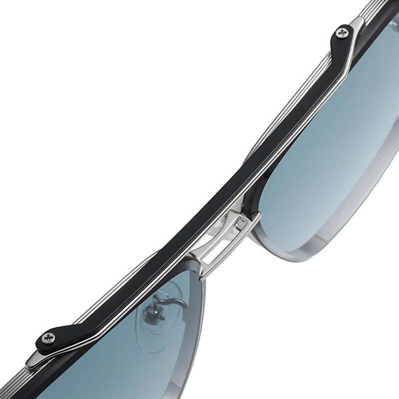 Sophisticated gradient pilot sunglasses with durable alloy frame and UV400 protected lenses for stylish British men