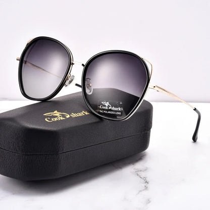 Stylish Polarized Butterfly Sunglasses for Women with Lightweight Alloy Frame and Resin Lenses