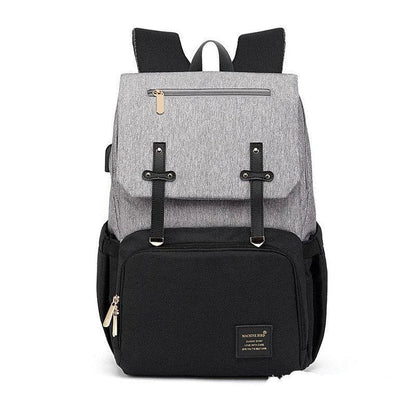 A stylish and practical mummy backpack with multiple pockets, perfect for organising and transporting all your parenting essentials.