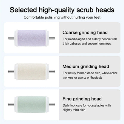 Premium electric foot callus remover with multiple grinding heads for effective, gentle callus removal and smooth, rejuvenated feet