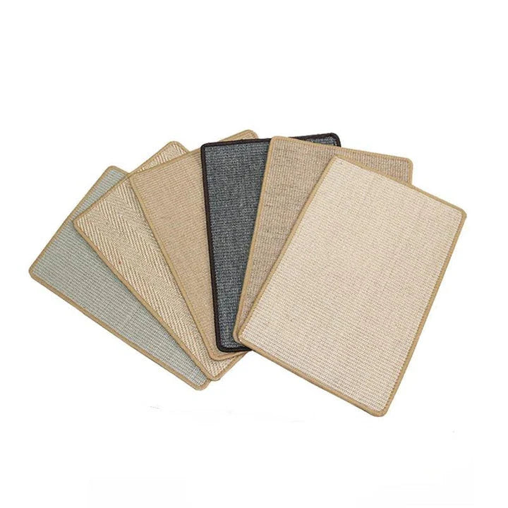 Premium cat scratching mat made with durable sisal fibres, available in multiple sizes to protect furniture from scratches