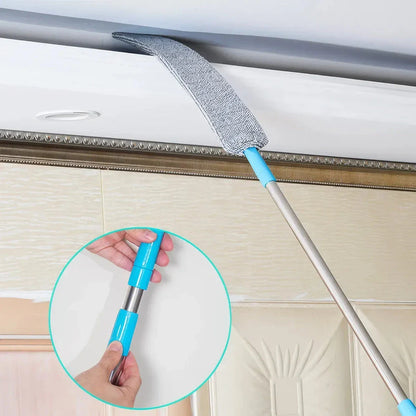 Premium Adjustable Duster for Effortless Household Cleaning - Telescopic Design, Flexible Microfiber Head, Durable Stainless Steel Construction