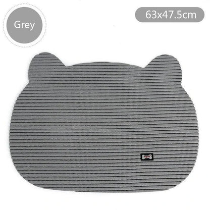 Premium PVC non-slip cat toilet mats in brown and grey colours, designed for safety and style in your feline friend's bathroom.