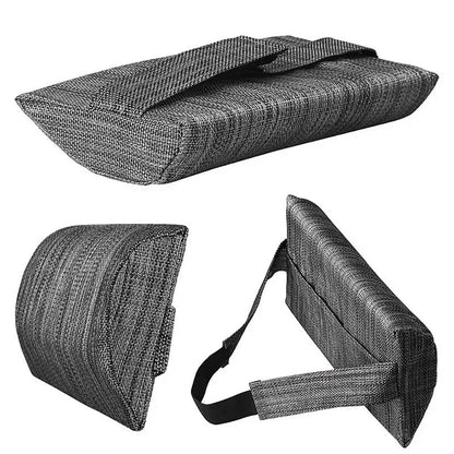 Plush neck support cushion with adjustable height and durable 3D fabric construction for maximum comfort during outdoor and indoor lounging