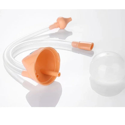 Premium infant nasal aspirator with soft silicone construction and U-shaped tip for gentle and effective nasal cleaning