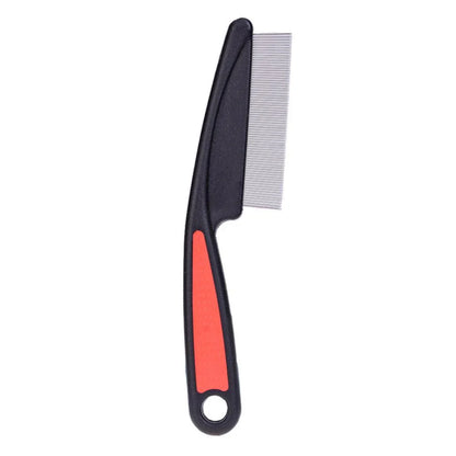 Premium pet flea and lice removal comb with durable stainless steel and plastic construction, designed for effective and comfortable grooming