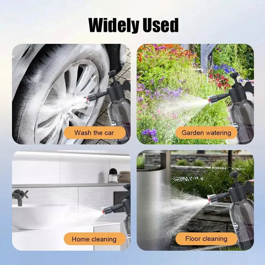 Premium 2L High-Pressure Car Wash & Garden Foam Sprayer with ergonomic design and hands-free spraying capabilities