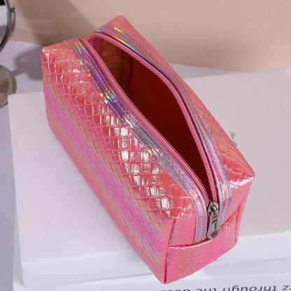 Premium waterproof cosmetic bag with stylish candy-coloured designs, perfect for British travellers
