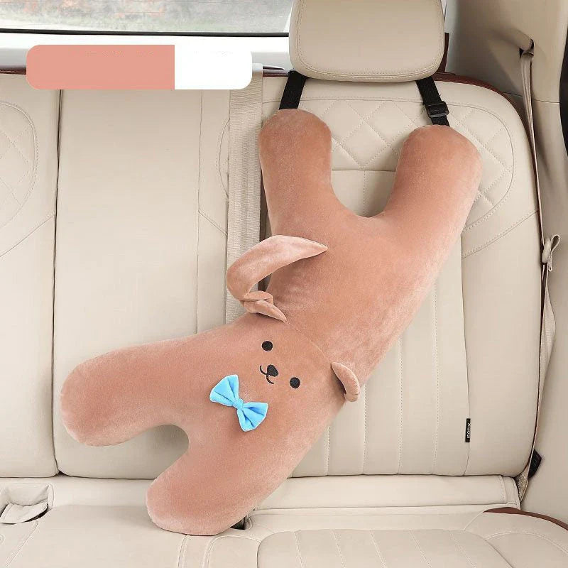 Cosy Y-Shaped Travel Pillow for Kids with Panda Design, Providing Comfort and Support for Long Journeys