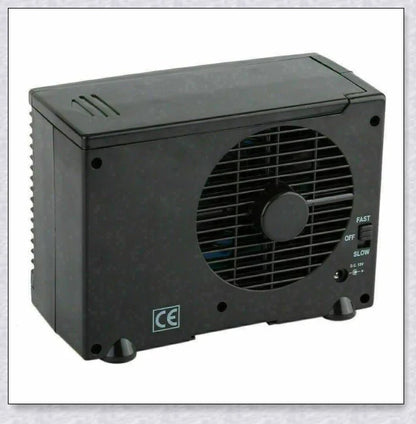Compact Portable Car Air Conditioner with adjustable settings and non-slip base for keeping your vehicle cool and comfortable.