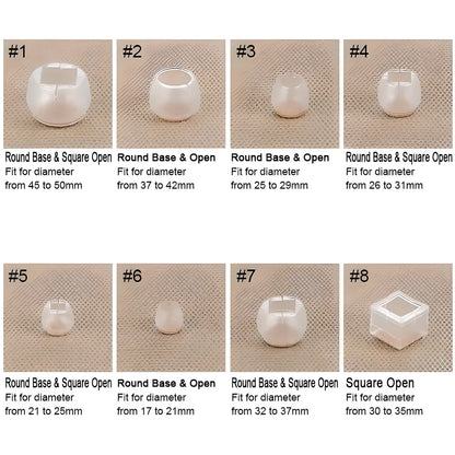 Premium furniture leg protectors in various styles, designed to safeguard floors from scratches and scuffs while enabling easy furniture movement.