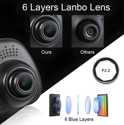 Premium 1080P HD Car Dash Cam with 4.3-Inch Digital Display - Discreet Rear-View Mirror Mount, Wide 170-Degree Viewing Angle, Automatic Collision Detection
