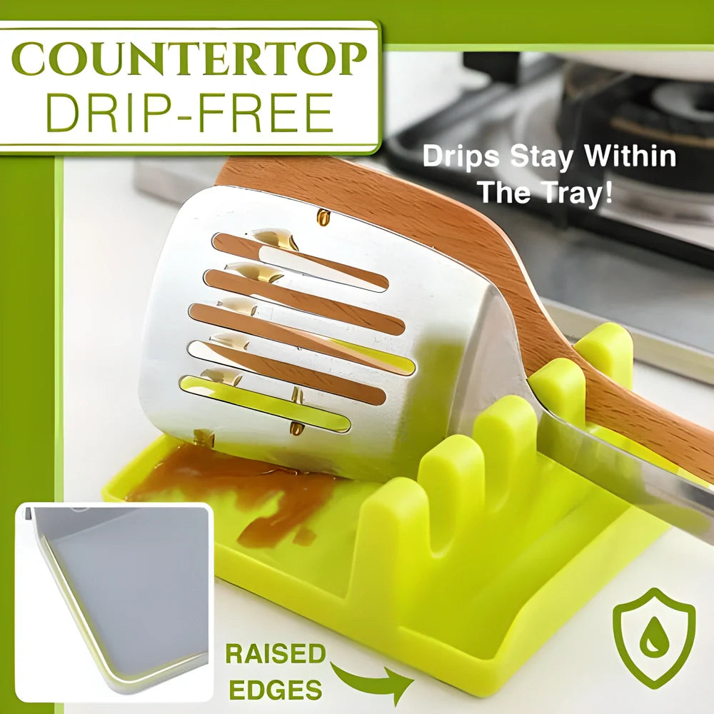 Premium Heat-Resistant Drip Pad Utensil Rest in various colours for a tidy and organised kitchen