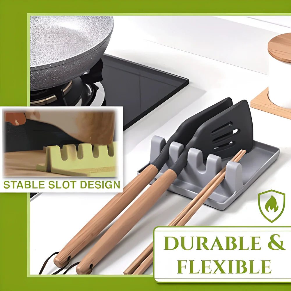 Premium Heat-Resistant Drip Pad Utensil Rest in various colours for a tidy and organised kitchen