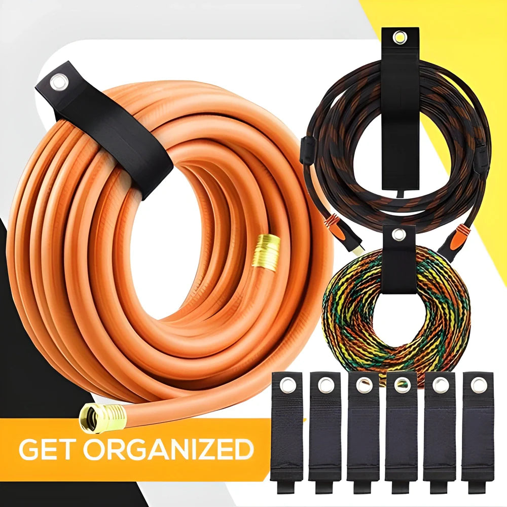 Heavy-Duty Hook & Loop Storage Organiser made of durable ballistic nylon with rust-resistant metal grommets for easy hanging and organisation in the home, garage, or workshop.