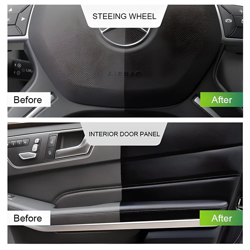 Premium Car Interior Refurbishing & Cleaning Kit (2 Pack) - Restore faded plastic surfaces and maintain a showroom-fresh look for your car's interior