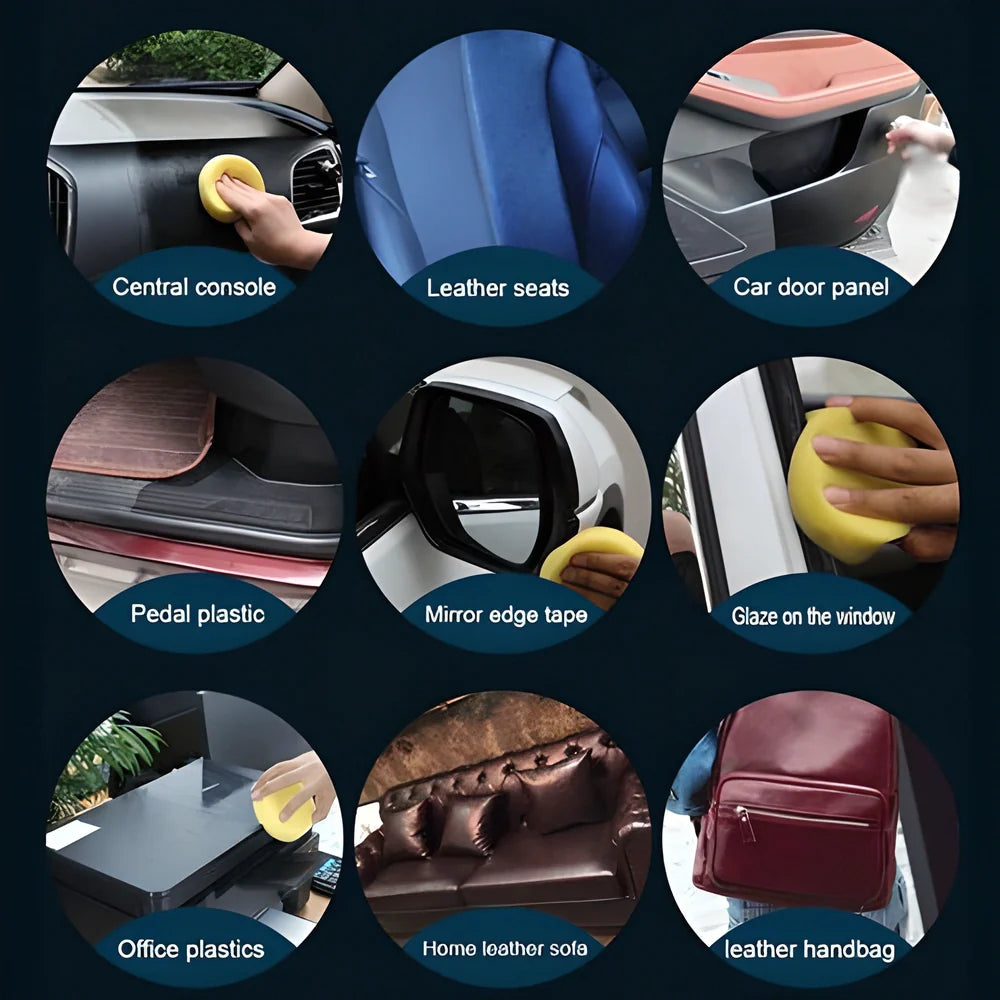 Premium Car Interior Refurbishing & Cleaning Kit (2 Pack) - Restore faded plastic surfaces and maintain a showroom-fresh look for your car's interior