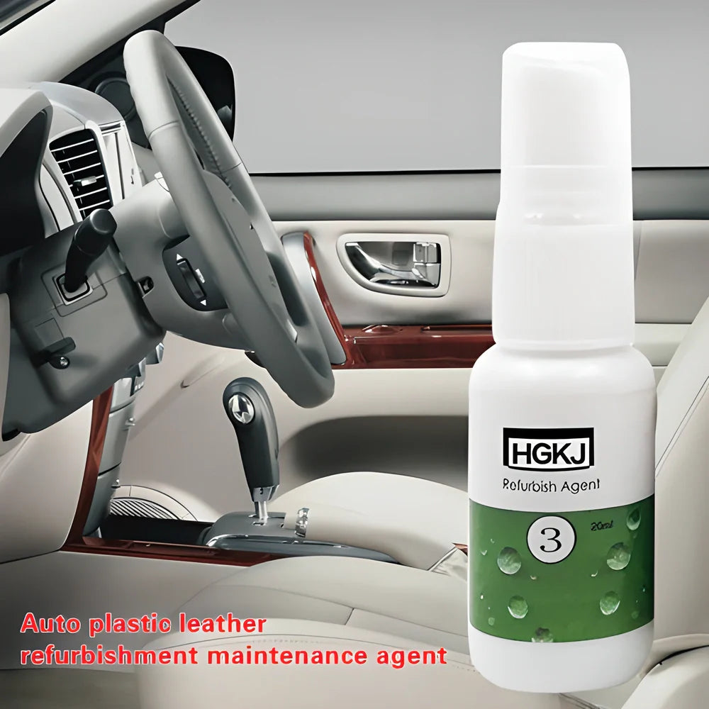 Premium Car Interior Refurbishing & Cleaning Kit (2 Pack) - Restore faded plastic surfaces and maintain a showroom-fresh look for your car's interior
