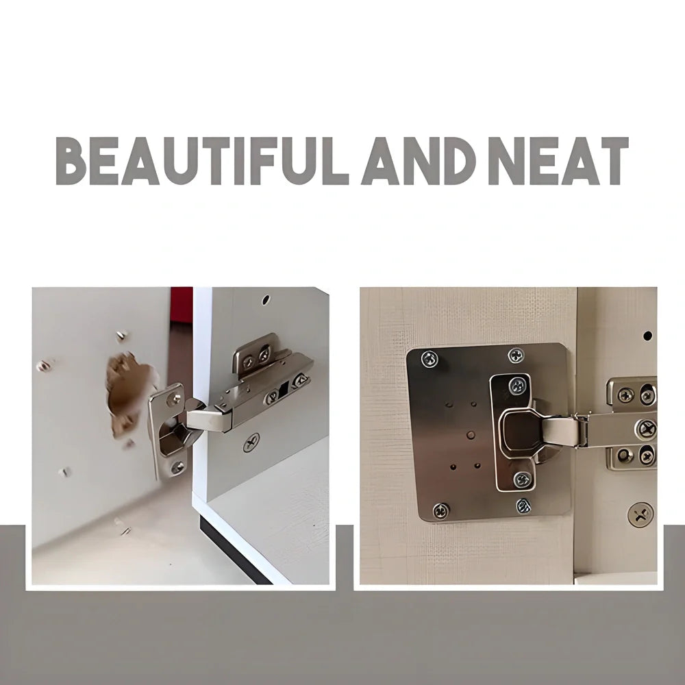 Premium Hinge Repair Kit - High-Quality Stainless Steel Plate for Quick and Easy Furniture Hinge Repair