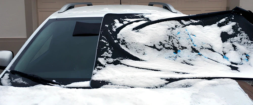 ICE SHIELD Magnetic Windscreen Cover - Durable, reversible protection from winter frost and summer sun