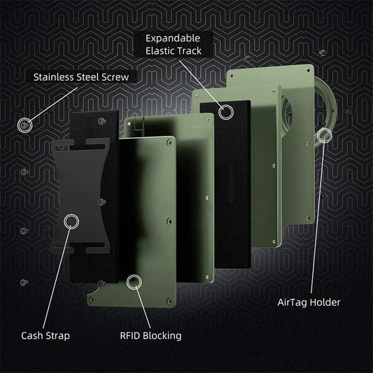 Premium RFID-Blocking Carbon Fibre Wallet with Air-Tag Holder - Sleek and Secure Everyday Carry Accessory